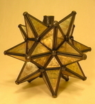 Antiqued Glass Moravian Star for Taper Candle