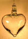Clear Blown Glass Heart