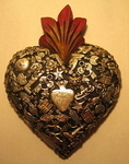 Sacred Heart with Milagros