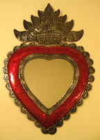 Red Sacred Heart Mirror, Large