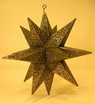Punched Tin Moravian Star Light, Small