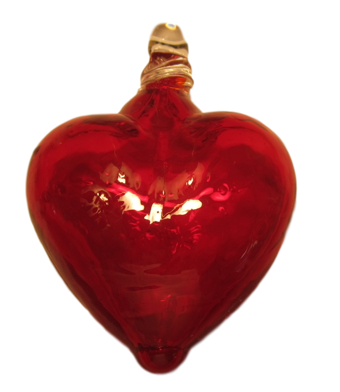 Blown Glass Hearts