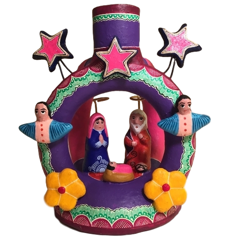 Nativity Set with Candle Mexican Nativity Sets
