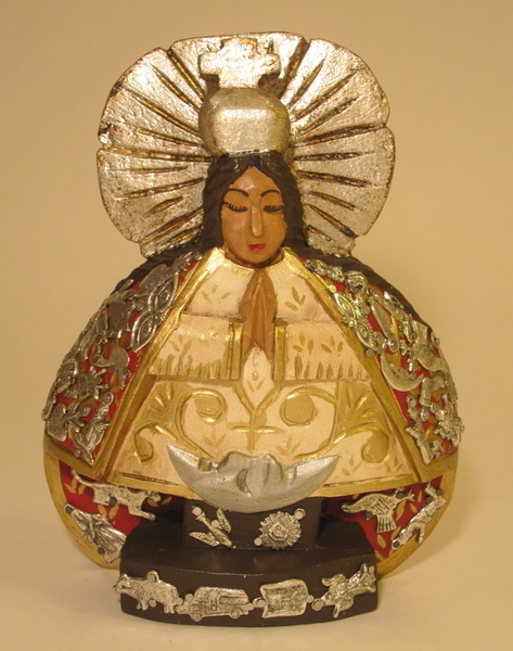 Virgin of Health with Milagros | Milagro Woodcarvings