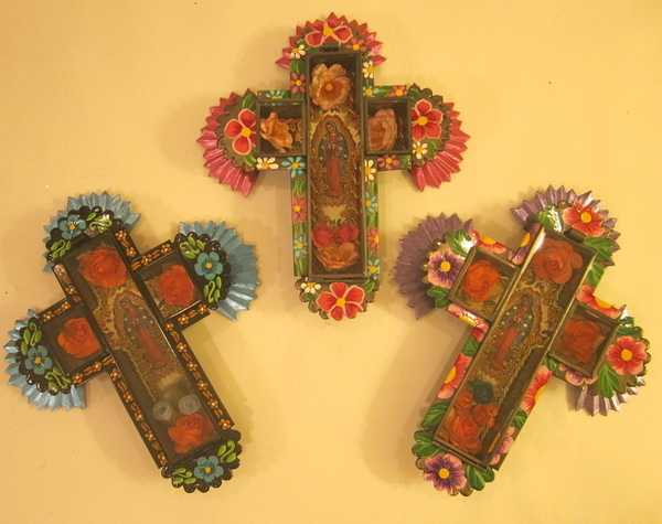 Small Cross with Nicho | Religious Nichos and Tin Decor