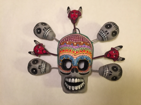 Skull with Angels of Death | Day of the Dead Clay Work