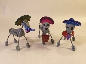 Day of Dead Dogs, S/3 | Day of the Dead Clay Work