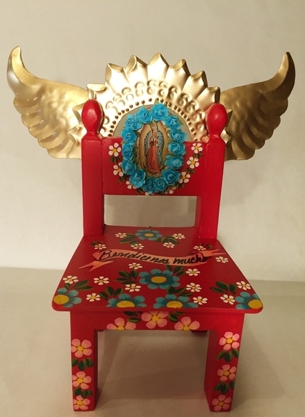 Decorative Guadalupe Chair | Religious Nichos and Tin Decor