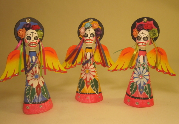 Girl Angel of Death Ornament | Day of the Dead Ornaments, Paper Mache