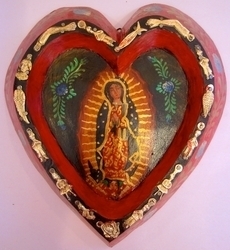 Guadalupe in Heart | Milagro Woodcarvings