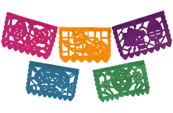 DOD Papel Picado, Quarter Size, S/12 | Day of the Dead Papel Picado