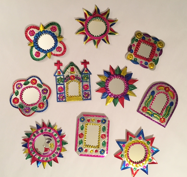 Set of 10 Assorted Colorful Mirrors |  New Arrivals