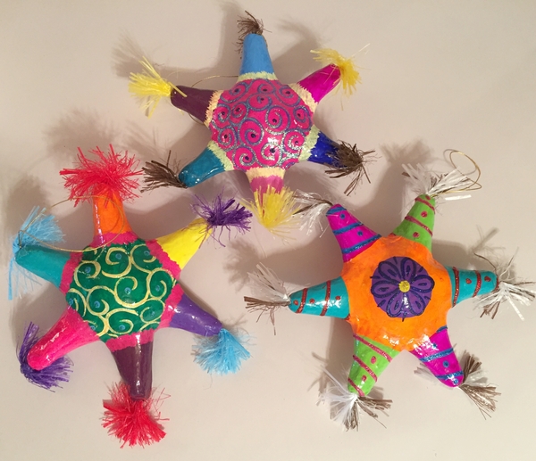 Piñata Ornament, Large, S/2 | Christmas Ornaments, Paper Mache, Assorted