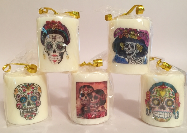 Catrina Votive Candle, S/5 | More Day of the Dead...