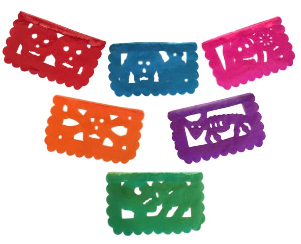 Mini Muertos Papel Picado, S/12 | Papel Picado Banners, Assorted