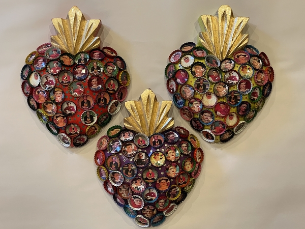 Bottle Cap Frida Sacred Heart | More Day of the Dead...