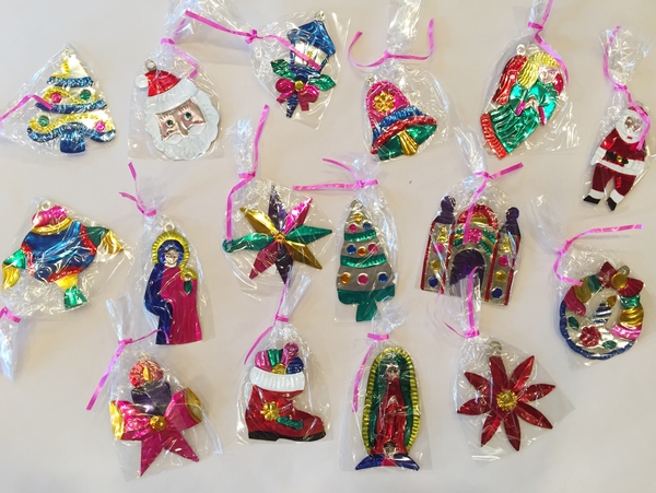 Assorted Christmas Tin Ornaments, S/10 |  New Arrivals