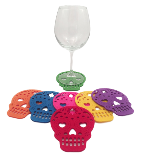 Calavera Coasters, Set of 7 | Mugs, Shot Glasses and Coasters