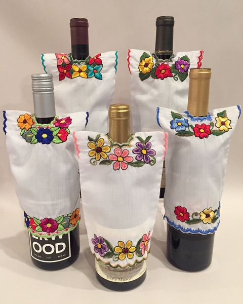 Hipil Wine Favor | Hand Embroidered Textiles