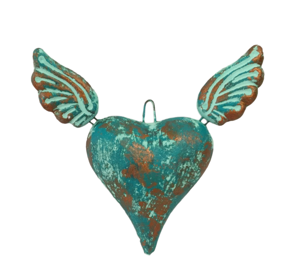 Sacred Heart Ornament, Turquoise with Undertones |  New Arrivals