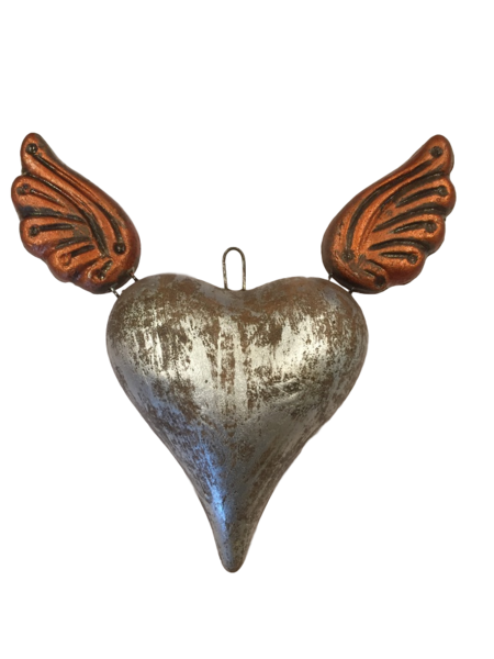 Sacred Heart Ornament, Silver with Undertones, Set of 3 | Sacred Hearts, Assorted