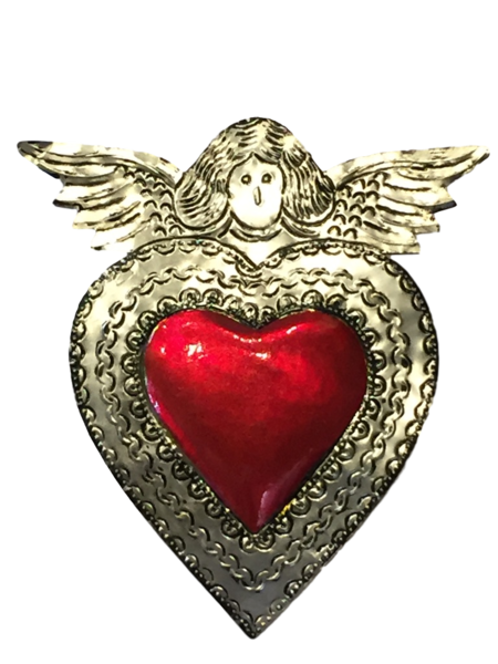 Tin Sacred Heart, Large, (A) | Religious Nichos and Tin Decor