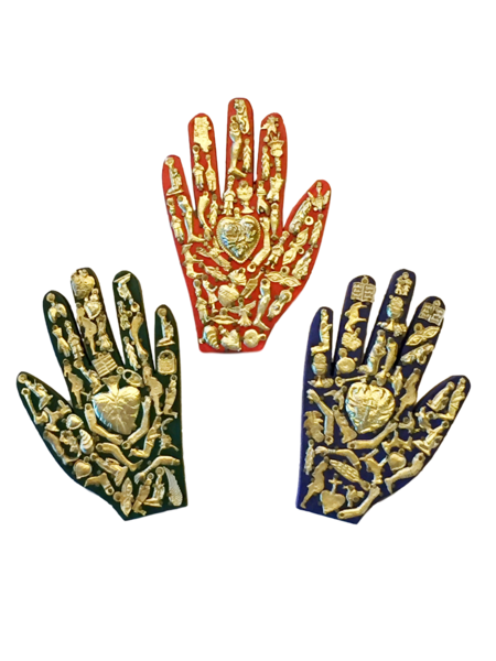 Healing Hand with Milagros, Medium, Set of 2 |  New Arrivals