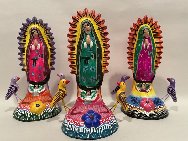 Virgin of Guadalupe Statuette, Clay, S/2 | Montesinos' Clay Work