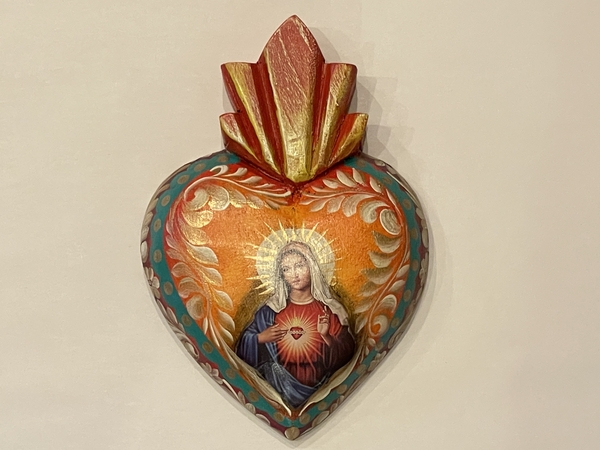 Hand Painted Heart with Immaculate Mary |  New Arrivals