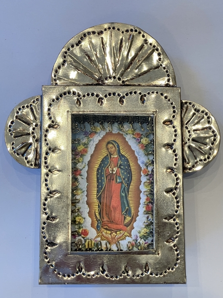Small Tin Virgin of Guadalupe Nicho, S/2 |  New Arrivals