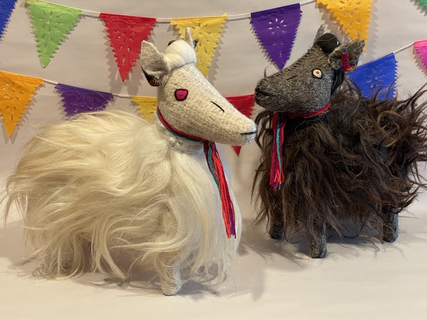 Wool Billy Goats | Hand Embroidered Textiles