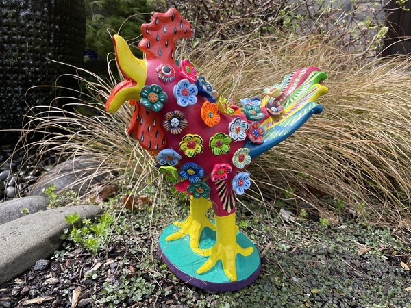 Rooster with Flowers, Medium |  New Arrivals