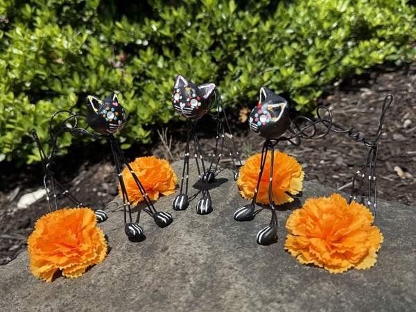 Wire Calavera Cats, B/W, S/4 |  New Arrivals