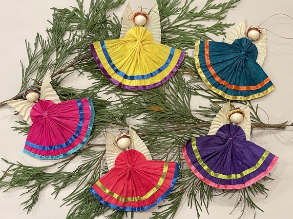 Mexican Corn Husk Angels, Bright Colors |  New Arrivals