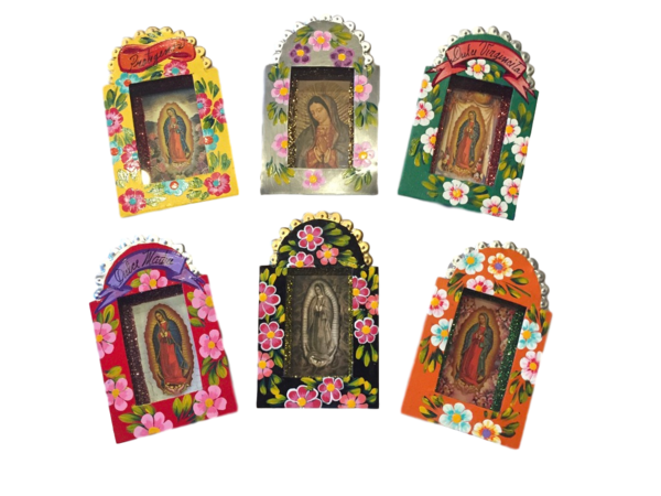 Miniature Virgin of Guadalupe Nicho | Religious Nichos and Tin Decor