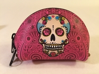 Image Leather Calavera Coin Purse, Pink