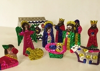 Image Itty Bitty Mexican Tin Nativity