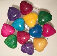 Image Natural Stone Hearts, Colored Tones, Large