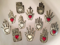 Image Set of 10 Small Tin Healing Hands