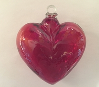 Image Red Blown Glass Heart, Large