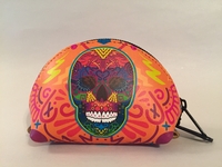 Image Leather Calavera Coin Purse, Multicolor Yellowish