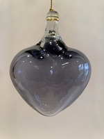 Image Mexican Blown Glass Heart, Purple