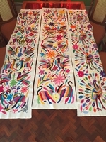 Image Hand Embroidered Otomi Table Runner, Wide