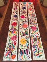 Image Hand Embroidered Otomi Table Runner, Narrow