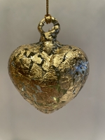 Image Clear Heart with Gold Leaf