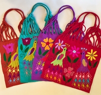 Image Flora and Fauna Loom Embroidered Tote