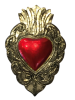 Image Tin Sacred Heart, Large, (C)