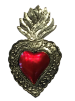 Image Tin Sacred Heart, Large, (D)