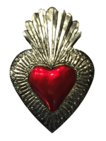 Image Tin Sacred Heart, Large, (E)