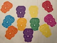 Image Large Sugar Skull Papel Picado, S/12